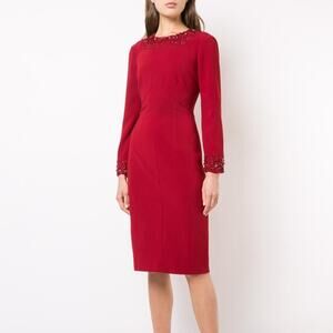 SACHIN & BABI AHLUWALIA “Brice”  Long Sleeve Dress Red Size 4